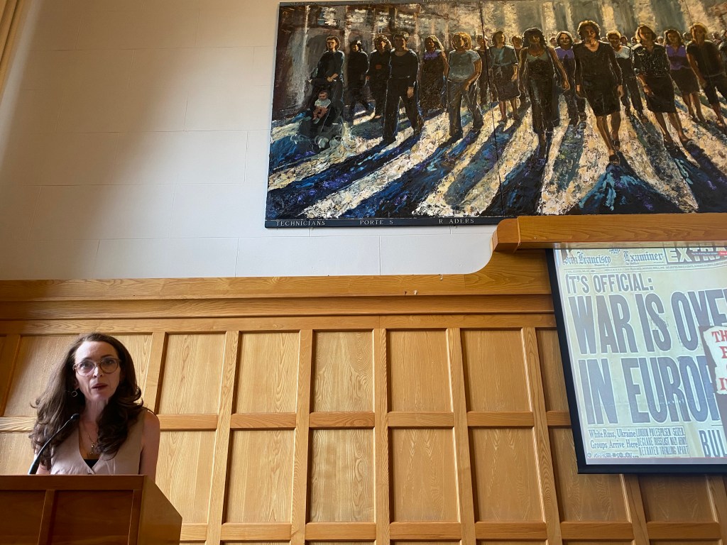 Anna Secor delivers her keynote on 'Difference and the Politics of Feeling'