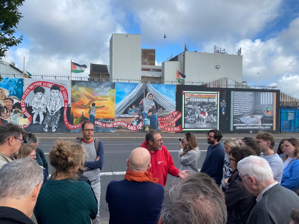 Dominic Bryan leads a political tour of Belfast